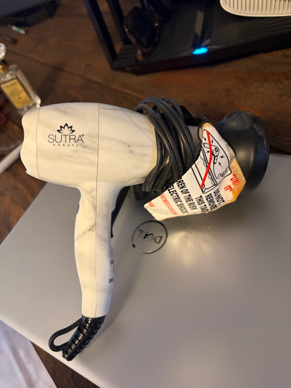 Sutra Beauty White Marble Compact Hair Dryer